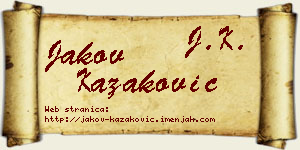 Jakov Kazaković vizit kartica